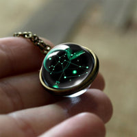 Glass 12 Zodiac Sign Protective Pendant - Sofia
