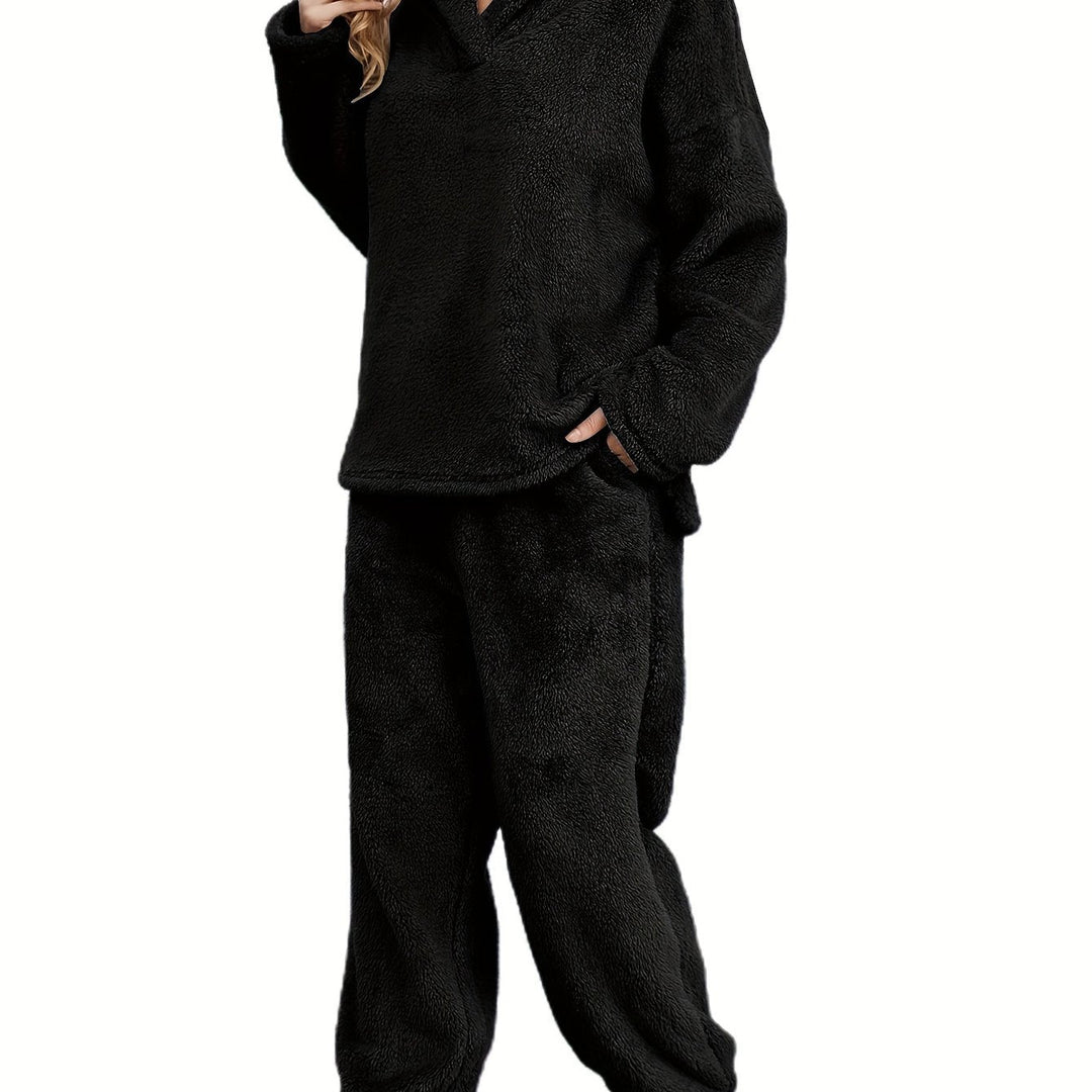 Warme Coral Fleece Dames Loungewear Set – Fenna