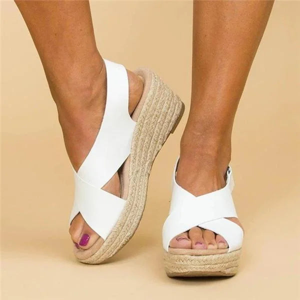 Comfortable Orthopedic Wedge Heel Espadrilles - Clara