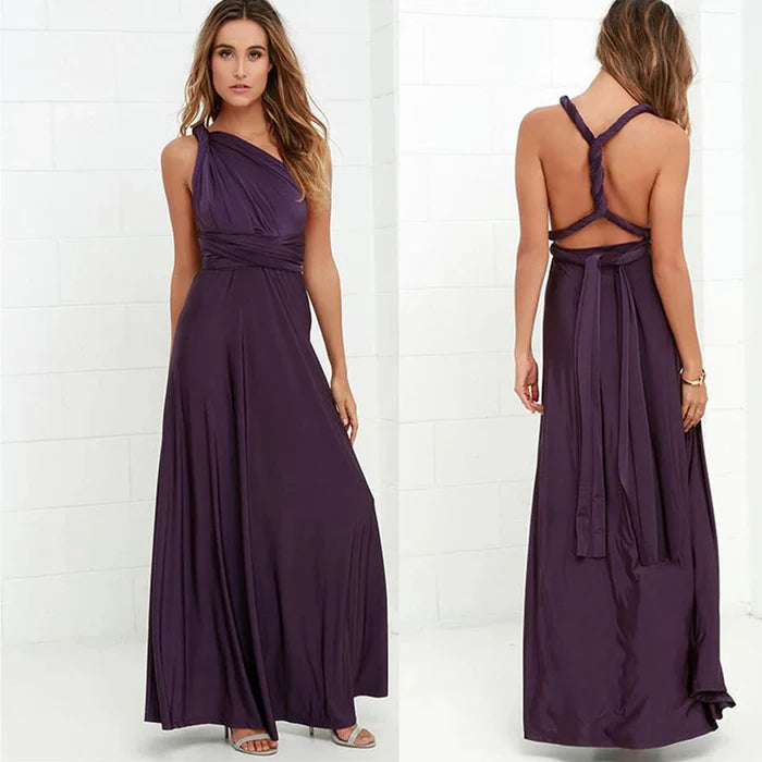 Versatile Elastic Wrap Dress - Denise