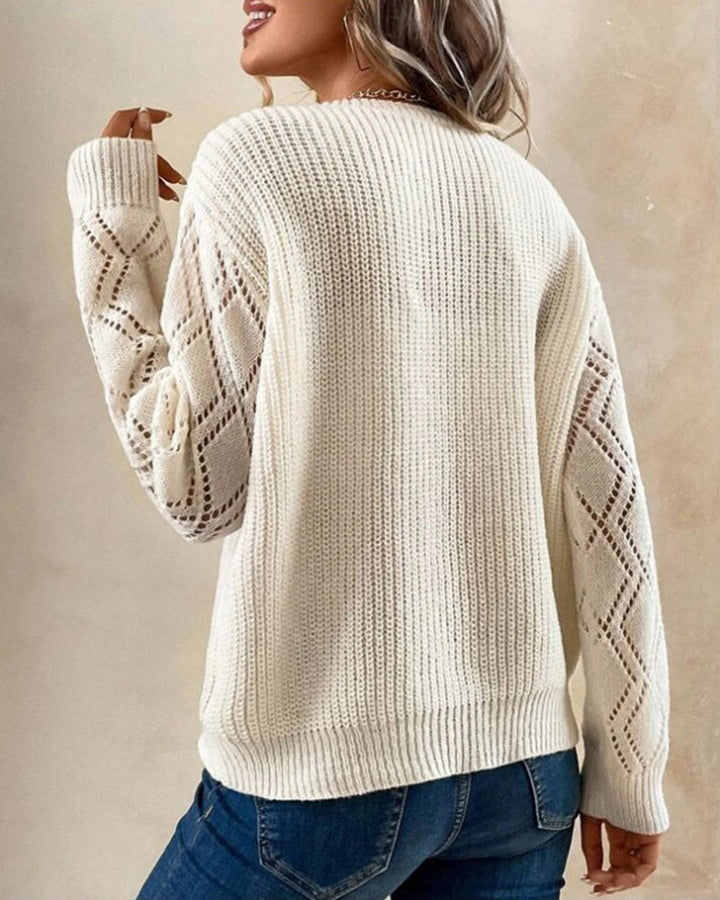 Stilvoller V-Ausschnitt-Pullover - Selena
