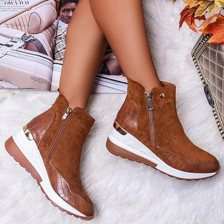 Orthopädische Leder-Damen-Stiefeletten - Emma