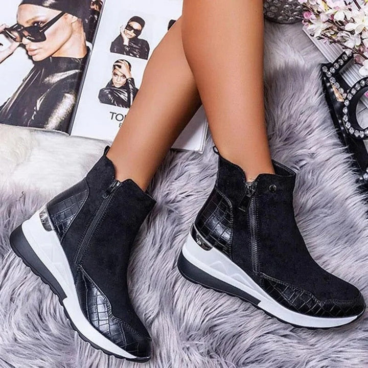 Orthopädische Leder-Damen-Stiefeletten - Emma