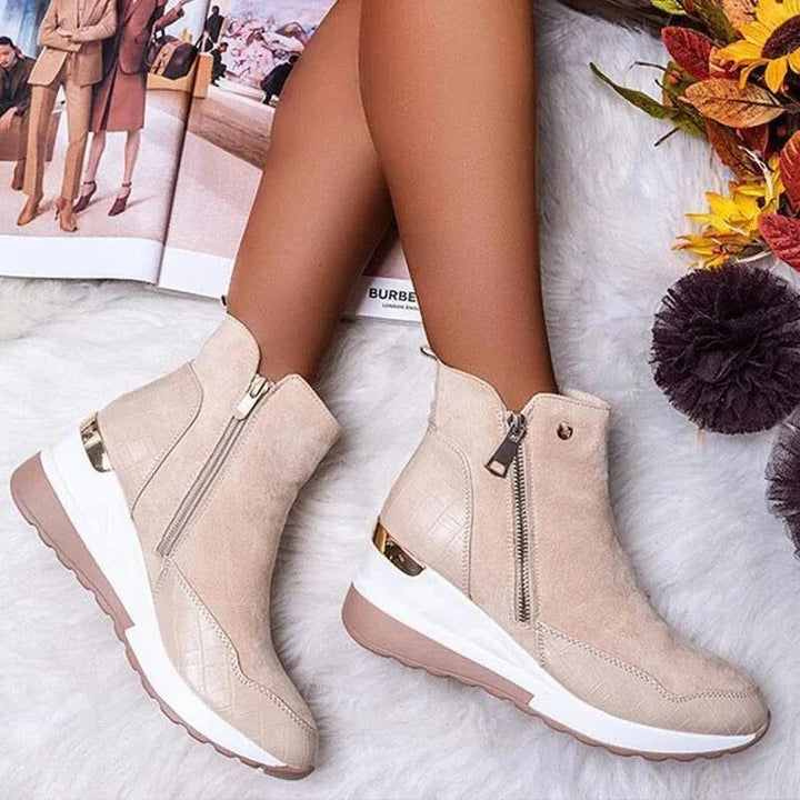 Orthopädische Leder-Damen-Stiefeletten - Emma
