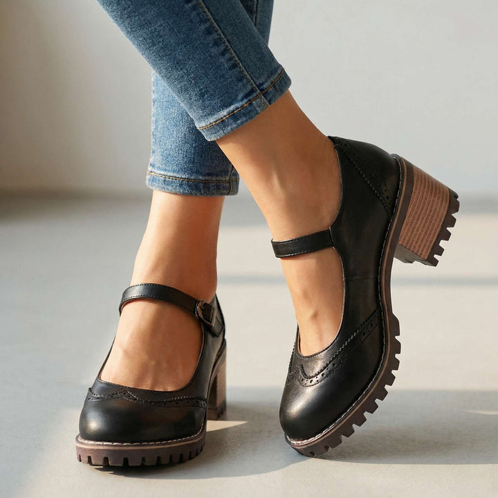 Vintage Women's Mary Jane Shoes with Adjustable Strap 1