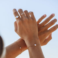 Trendy Mini Parelring - Isolde
