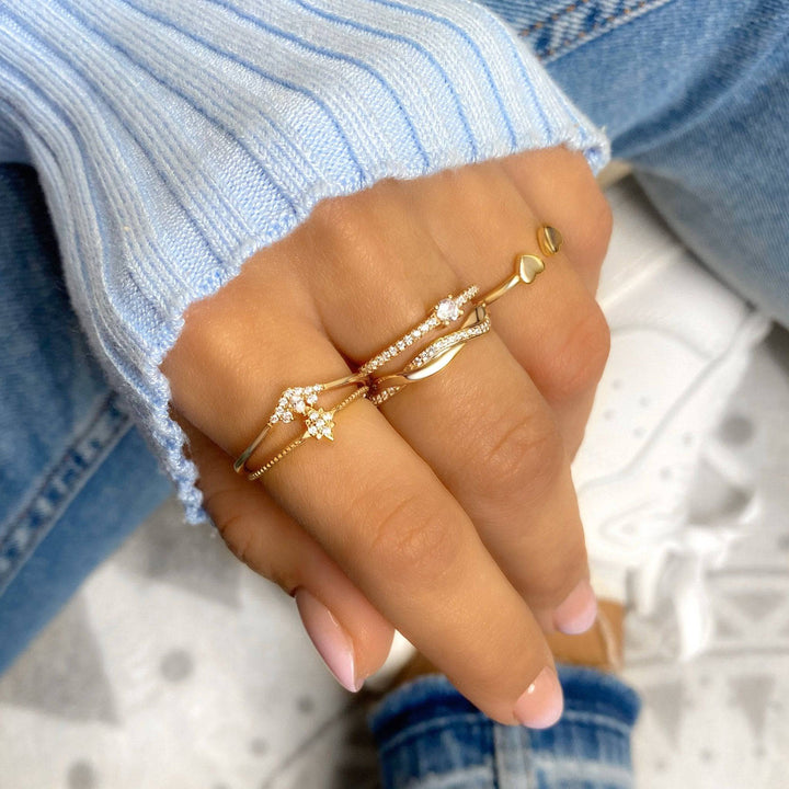Stilvoller Ring mit Funkelnden Zirkonia - Sienna