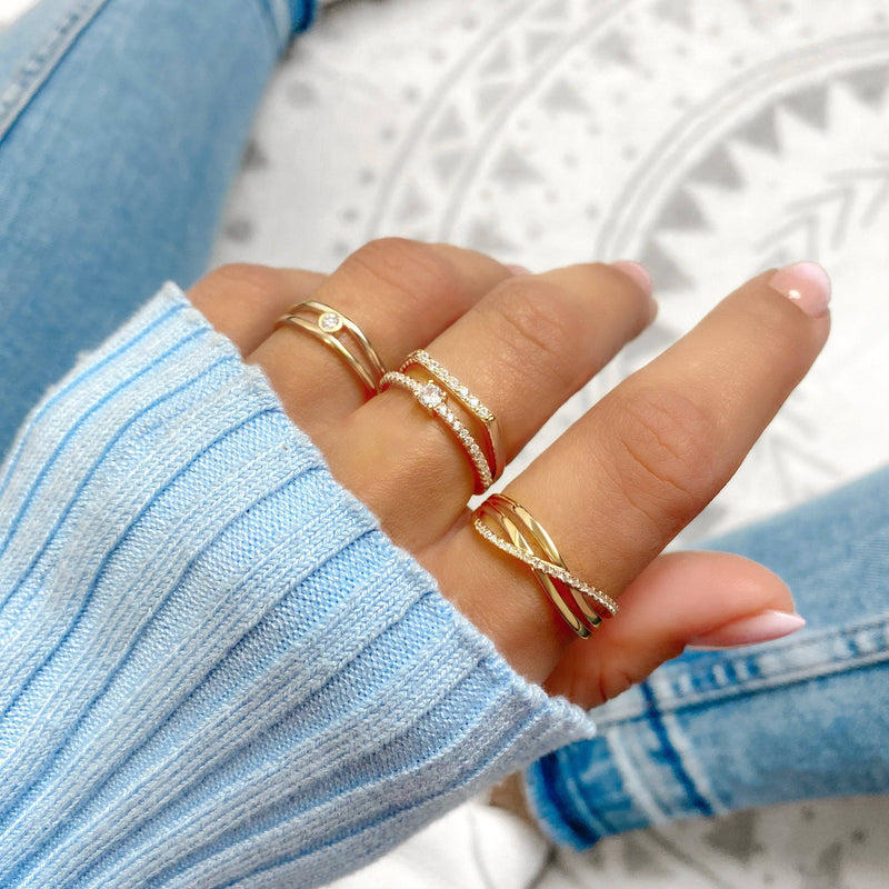 Stilvoller Ring mit Funkelnden Zirkonia - Sienna