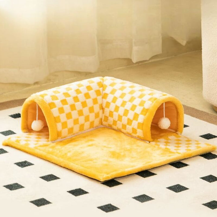 2-in-1 Katten Tunnel Bed - FurryFun