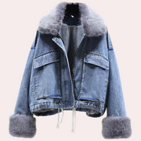 Warme Denim-Winterjacke für Damen - Mira