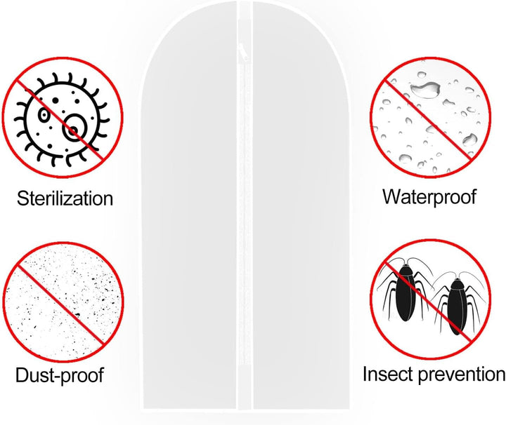 Extra Lange Kledingtas voor Jurken & Gewaden- 160 cm Beschermhoes met Handvatten