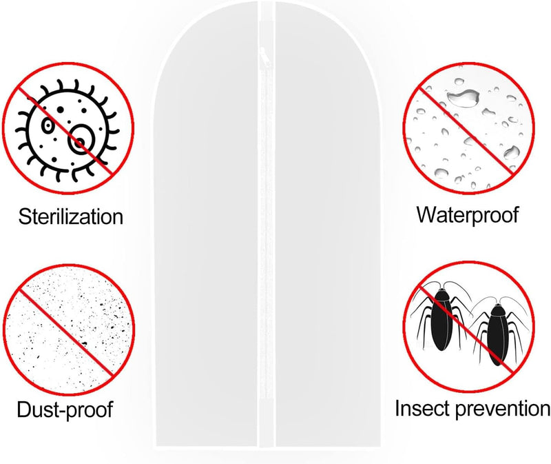 Extra Lange Kledingtas voor Jurken & Gewaden- 160 cm Beschermhoes met Handvatten