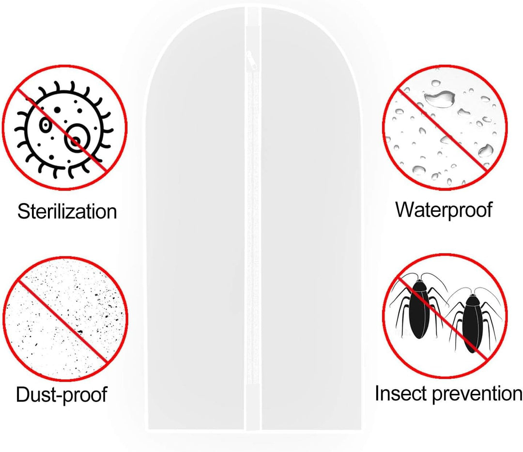 Extra Lange Kledingtas voor Jurken & Gewaden- 160 cm Beschermhoes met Handvatten