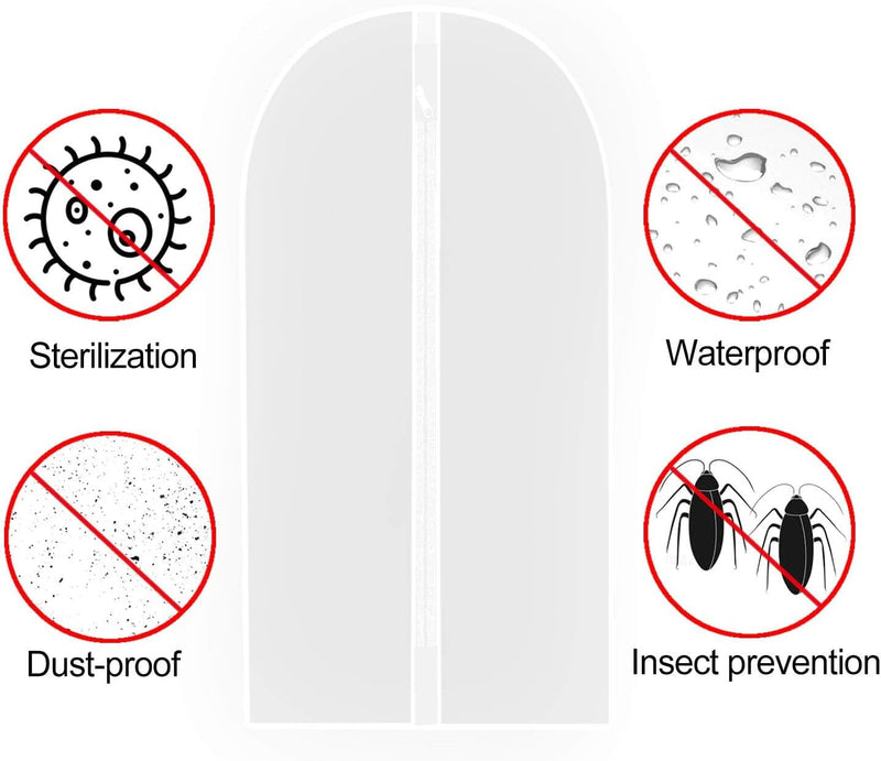 Extra Lange Kledingtas voor Jurken & Gewaden- 160 cm Beschermhoes met Handvatten