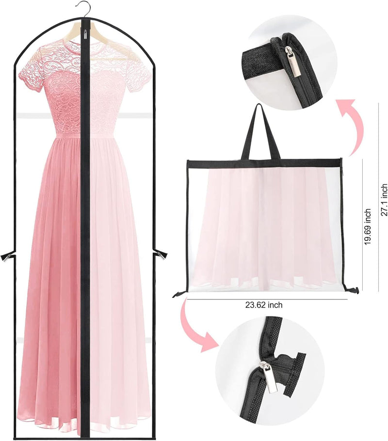 Extra Lange Kledingtas voor Jurken & Gewaden- 160 cm Beschermhoes met Handvatten