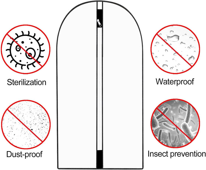 Extra Lange Kledingtas voor Jurken & Gewaden- 160 cm Beschermhoes met Handvatten