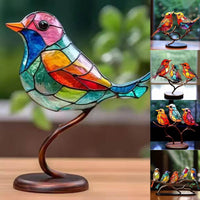 Gekleurde Vogels Op Tak Decoratief Beeld - ColorBirds