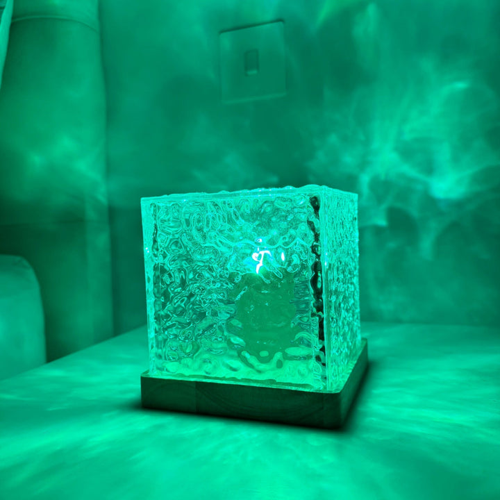 Nordlicht-Prisma-Lampe - Borealis Cube