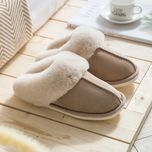 Luxuriöse Kunstwildleder Damenhausschuhe - Celine