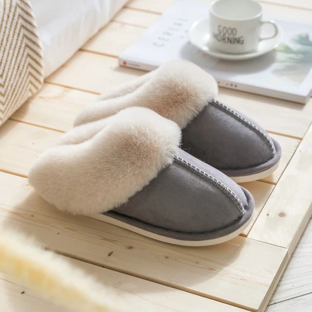 Luxuriöse Kunstwildleder Damenhausschuhe - Celine