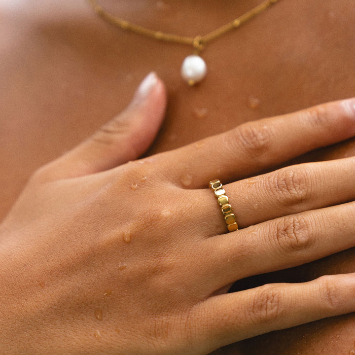 Stylish Beaded Ring - Elina