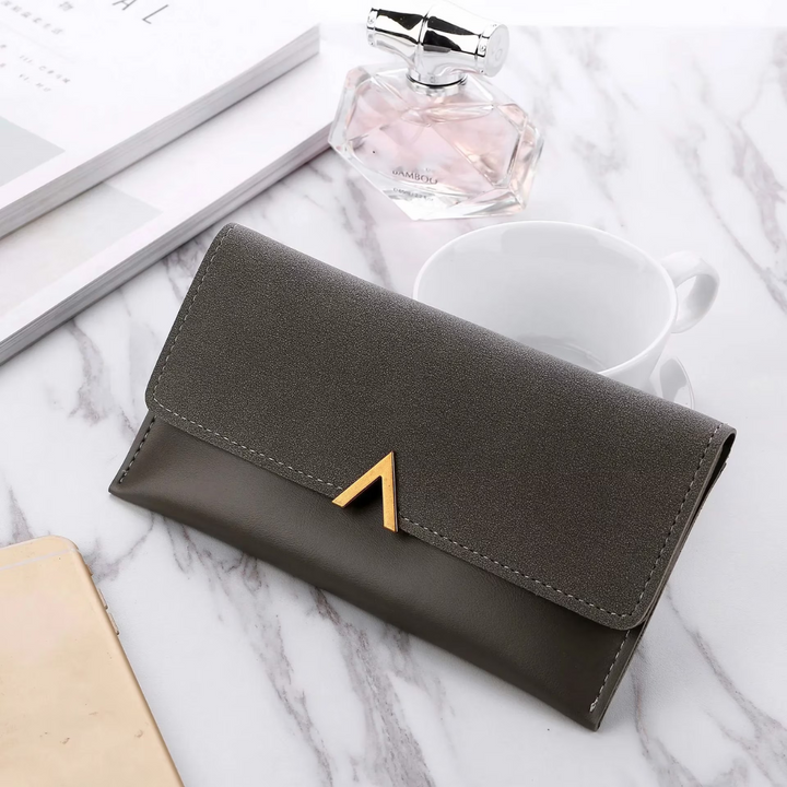 Veloursleder Geldbörse | Groß & Modern