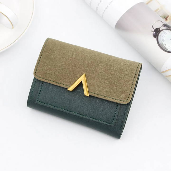 Samt-Leder Mini-Geldbörse | Kompakt & trendy