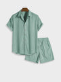 Herren Corduroy Sommer-Set mit Knopfverschluss – Sven