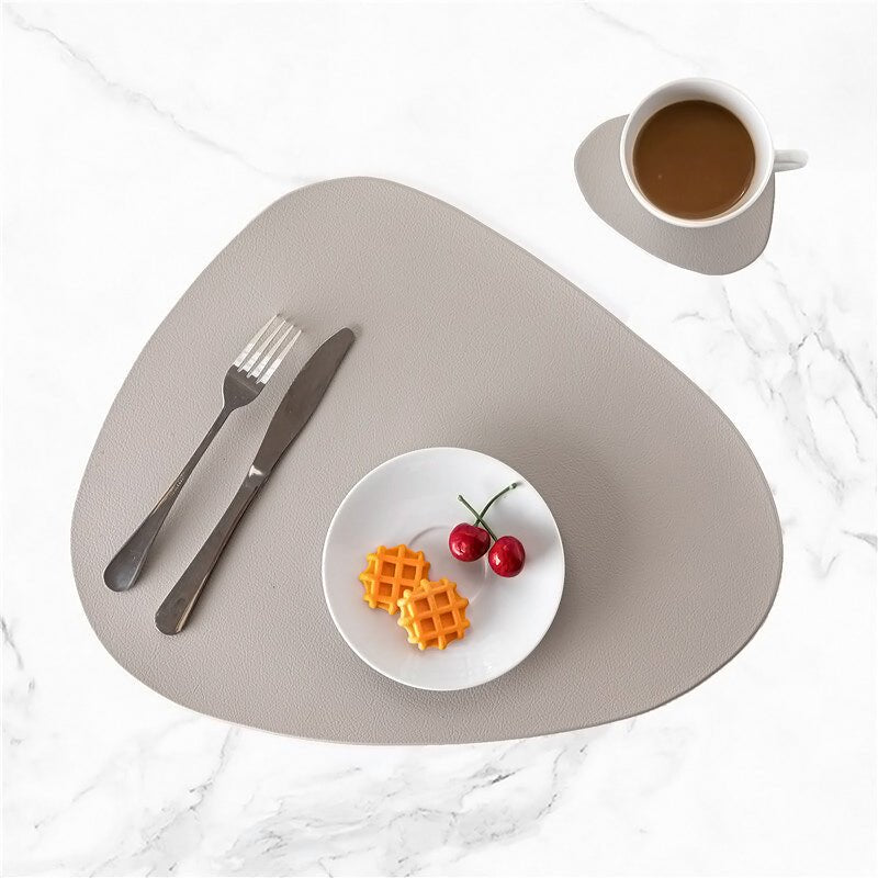 Wasserfeste Leder-Tischsets Set - Tablevo
