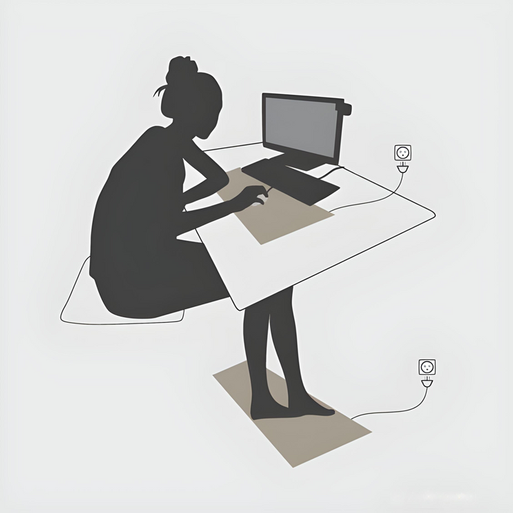 Aardingsmat van Carbonleder - EarthConnect