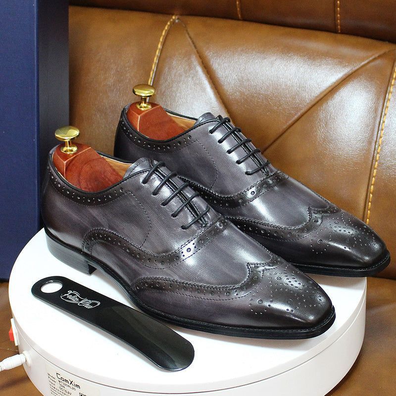 Handgefertigte Herren-Oxford-Schuhe aus Leder – Valentin