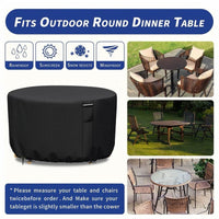 Heavy-Duty Round Patio Furniture Cover with Air Vent 1