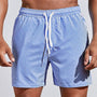 Men's Striped Swim Shorts with Drawstring Waist 8