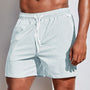 Men's Striped Swim Shorts with Drawstring Waist 10