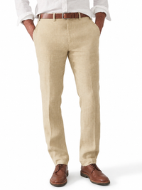Men's Linen Pants with Belt Loops 1