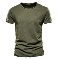 Men's Crew Neck T-Shirt with Slub Yarn Texture 3