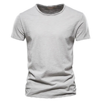 Men's Crew Neck T-Shirt with Slub Yarn Texture 4