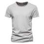 Men's Crew Neck T-Shirt with Slub Yarn Texture 4