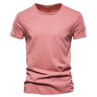 Men's Crew Neck T-Shirt with Slub Yarn Texture 7