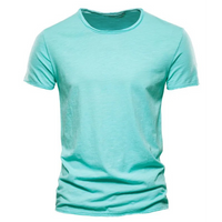Men's Crew Neck T-Shirt with Slub Yarn Texture 9