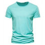 Men's Crew Neck T-Shirt with Slub Yarn Texture 9