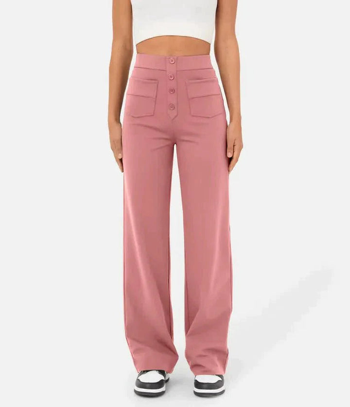 Elastische Hoge Taille Dames Broek - Isabeau
