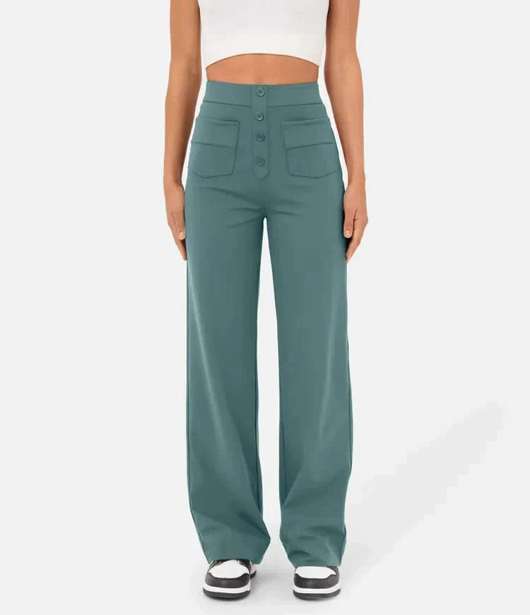 Elastische Hoge Taille Dames Broek - Isabeau