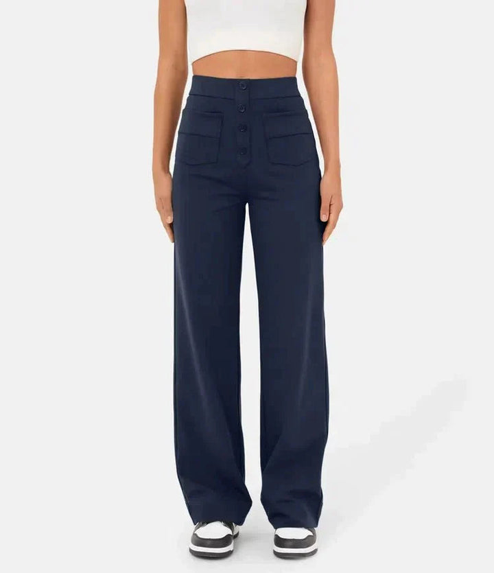 Elastische Hoge Taille Dames Broek - Isabeau