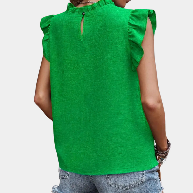 Klassische Grüne Bluse für Damen - Celeste