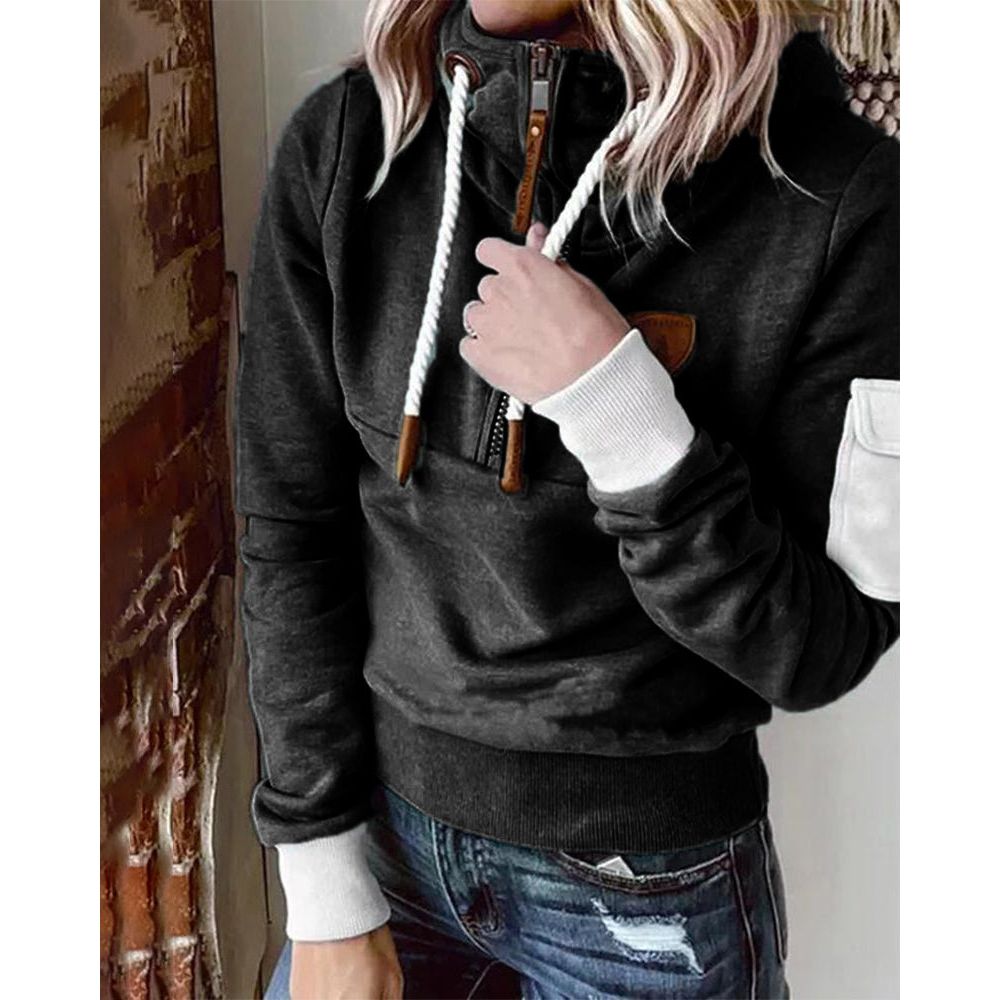 Casual Hoodie met Effen Kleur - Luna