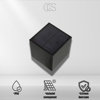 Luxe LED Solar Wall Light | Wireless IP65 Outdoor | Black 6