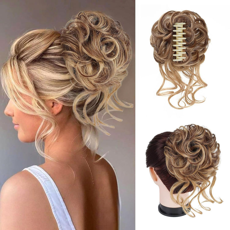 Clip with Hair Extension for Wavy Bun – CurlClip