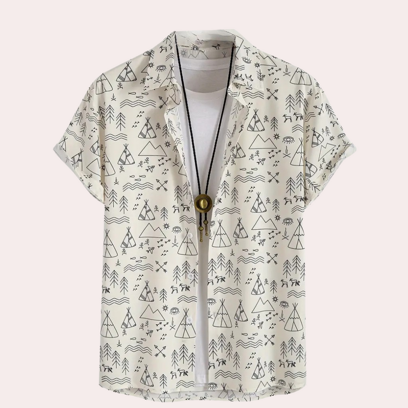 Lässiges Hemd mit Print für Herren - Emilio