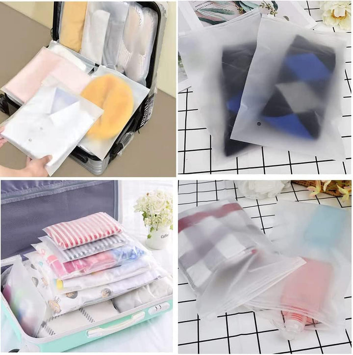 Reusable Matte Zip Bags – 40-Pack Clothing Storage Covers with Ventilation Holes (Buy 1, Get 1 FREE)